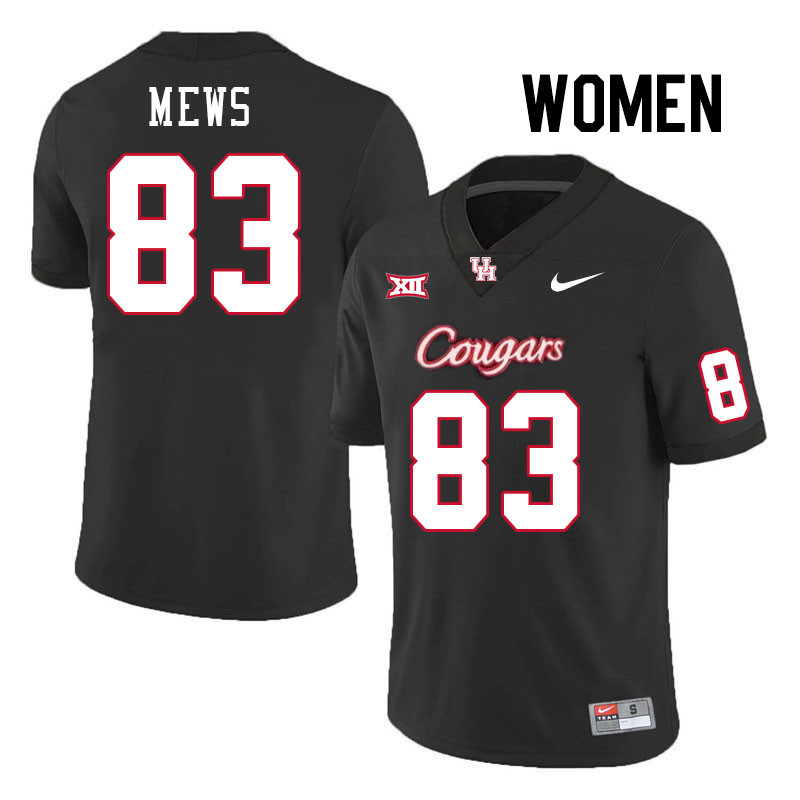 Women #83 Mekhi Mews Houston Cougars College Football Jerseys Stitched-Black